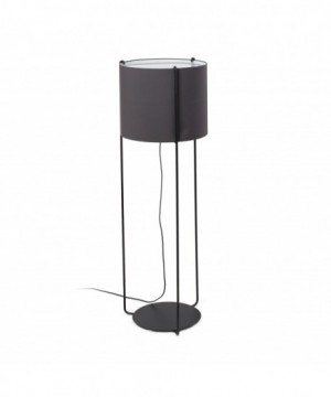 DRUM Lámpara de pie negra/gris